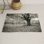 Wind and Leaves - B&W Rug Gallery Image 1