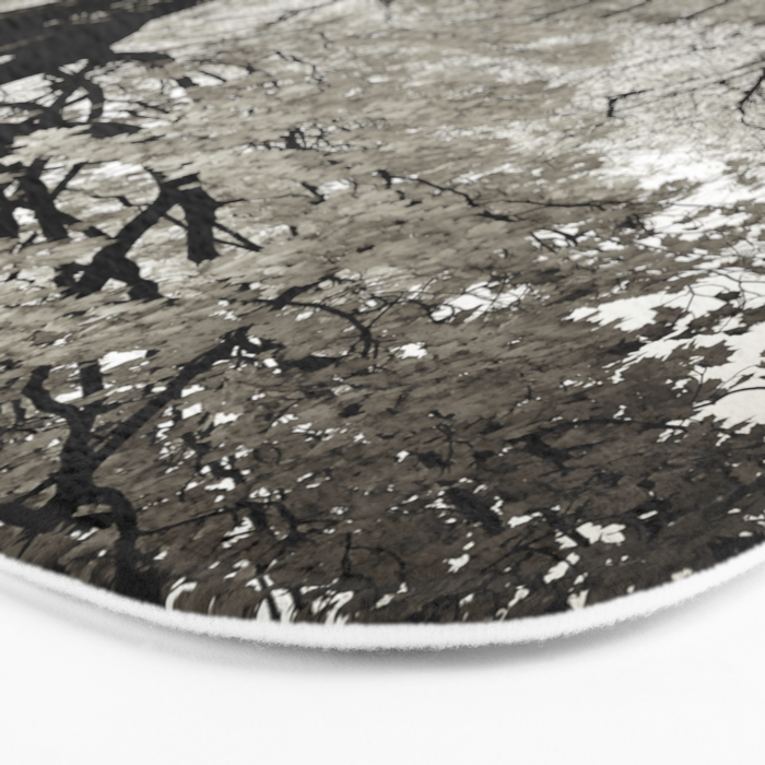 Wind and Leaves - B&W Bath Mat Gallery Image 3