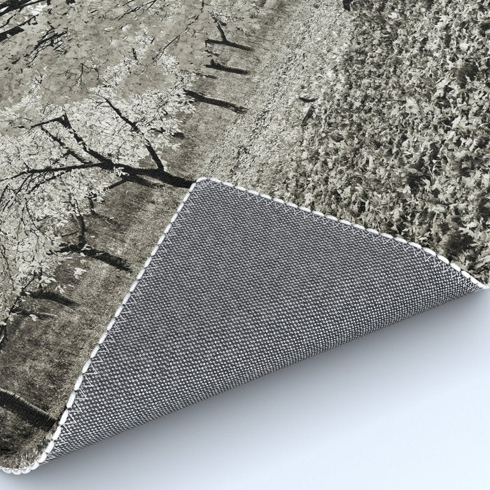 Wind and Leaves - B&W Rug Gallery Image 4
