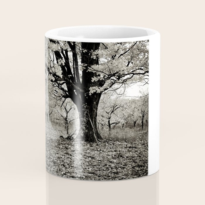 Wind and Leaves - B&W Coffee Mug Gallery Image 4