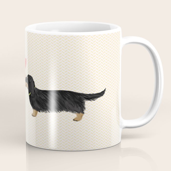 Cute Wiener Dogs with Heart | Dachshunds Love Coffee Mug Gallery Image 1