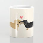 Cute Wiener Dogs with Heart | Dachshunds Love Coffee Mug Gallery Image 4