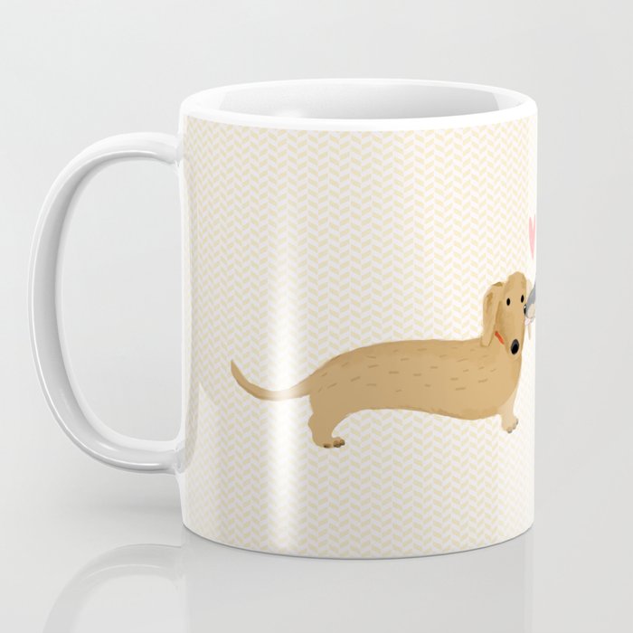 Cute Wiener Dogs with Heart | Dachshunds Love Coffee Mug Gallery Image 3