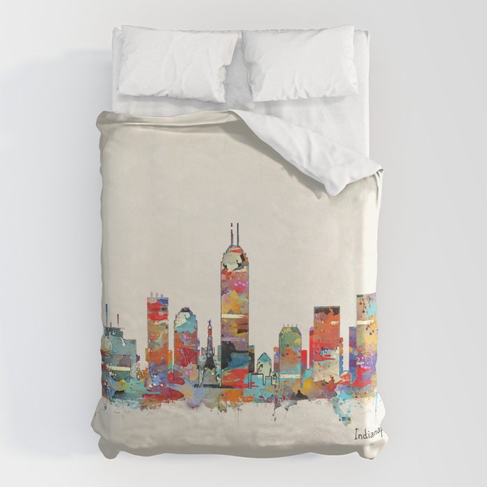 Indianapolis Indiana skyline Duvet Cover Gallery Image 1