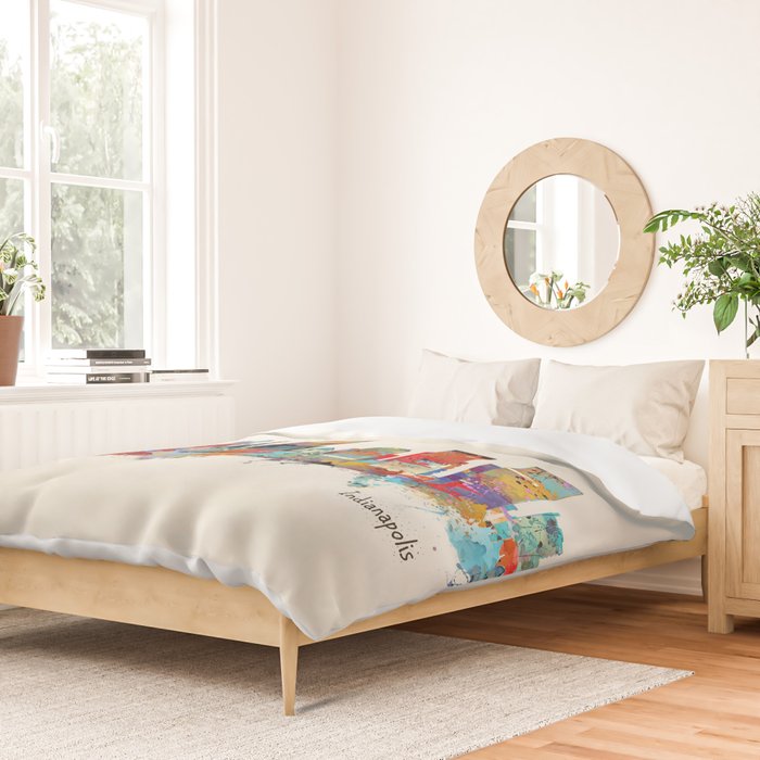 Indianapolis Indiana skyline Duvet Cover Gallery Image 2