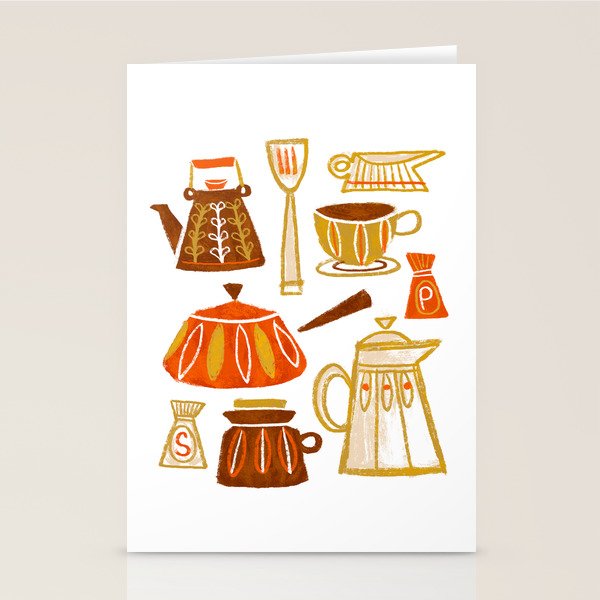 Mid Century Modern Kitchen Stationery Card Gallery Image 1