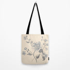 Vintage Blue Floral Tote Bag Gallery Image 2
