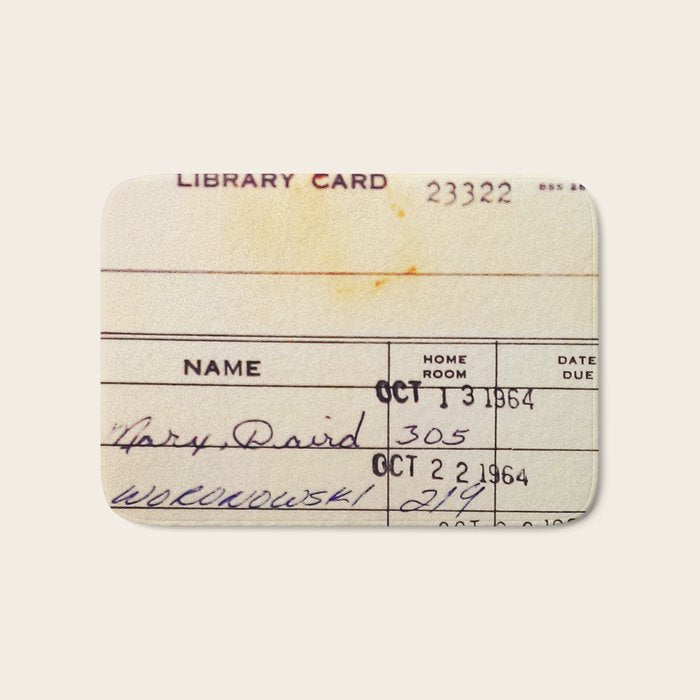 Library Card 23322 Bath Mat Gallery Image 1