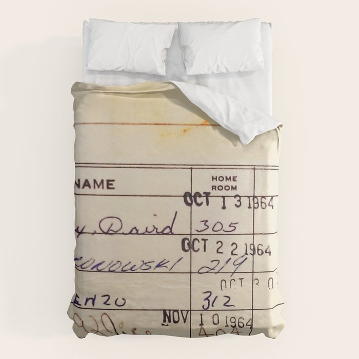 Library Card 23322 Duvet Cover Gallery Image 6