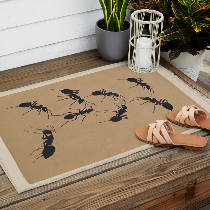 Ants in Formation 5 Outdoor Rug Gallery Image 2