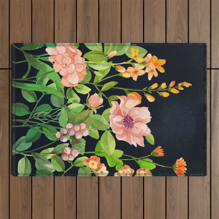 Summer Flowers 5 Outdoor Rug Gallery Image 1