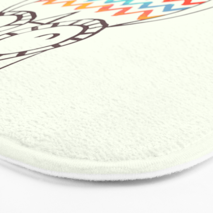 Chevron Owl Bath Mat Gallery Image 3