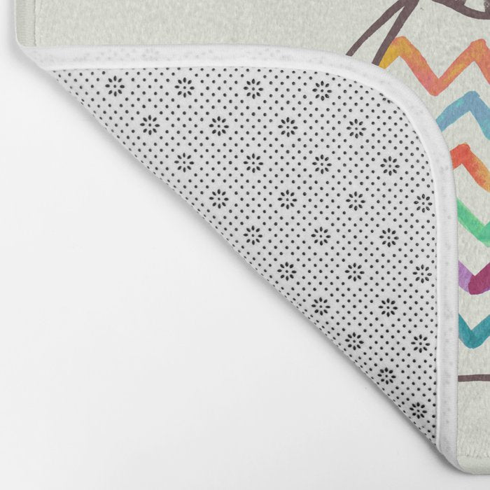 Chevron Owl Bath Mat Gallery Image 2