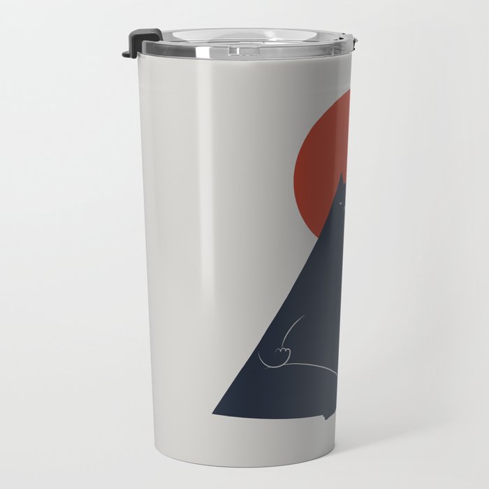 Cat Landscape 63: Meow-ditation Travel Mug Gallery Image 3