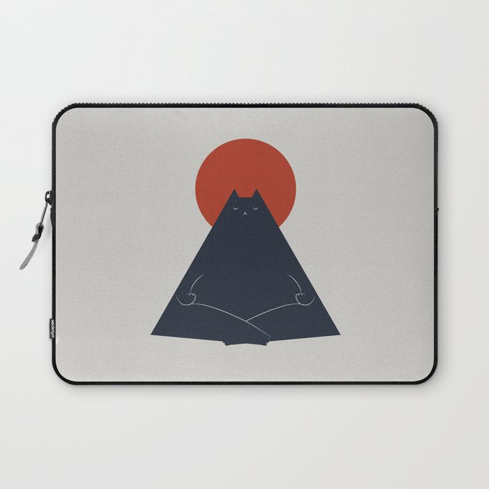 Cat Landscape 63: Meow-ditation Laptop Sleeve Gallery Image 1