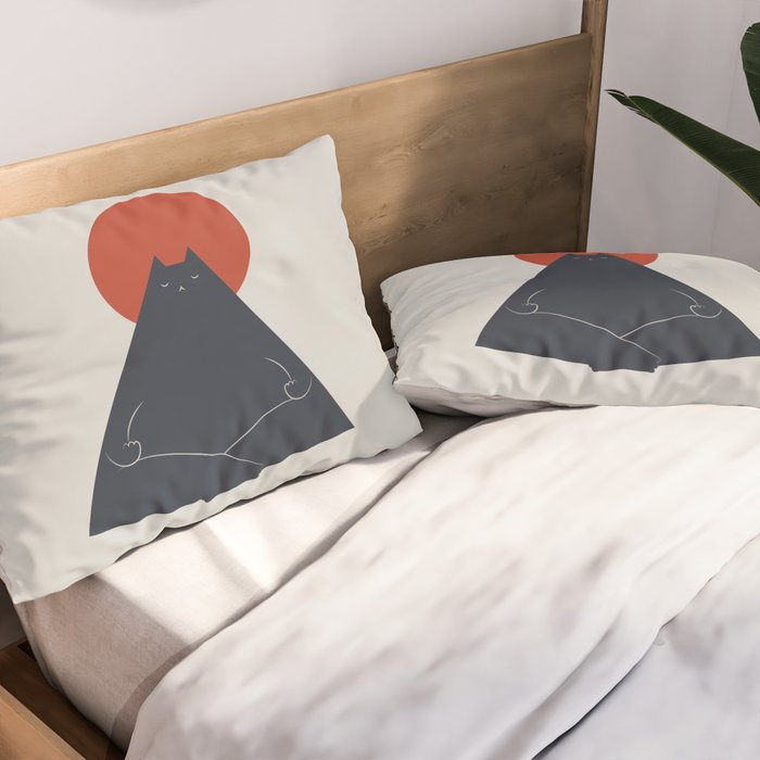 Cat Landscape 63: Meow-ditation Pillow Sham Gallery Image 2