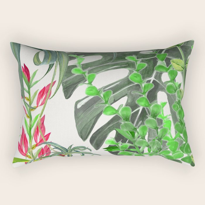 Watercolor Plants III Rectangular Pillow Gallery Image 2