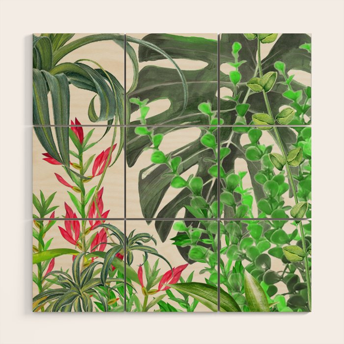 Watercolor Plants III Wood Wall Art Gallery Image 1