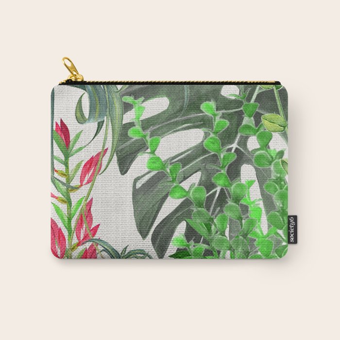 Watercolor Plants III Carry All Pouch Gallery Image 1