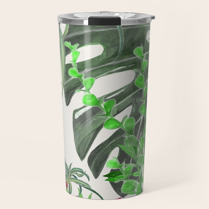 Watercolor Plants III Travel Mug Gallery Image 1