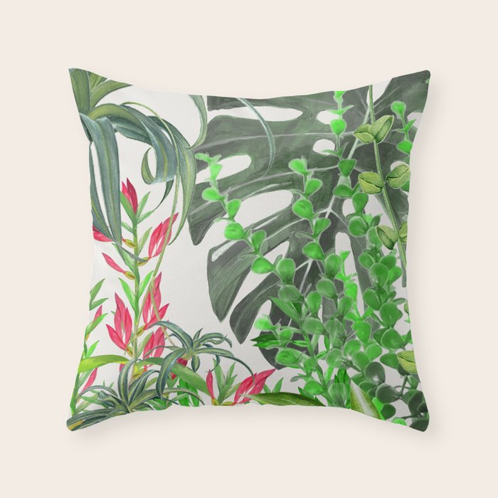 Watercolor Plants III Throw Pillow Gallery Image 6