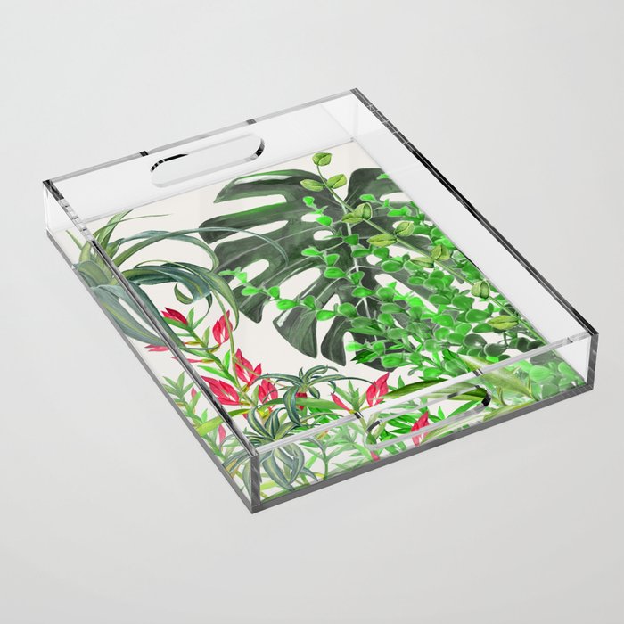 Watercolor Plants III Acrylic Tray Gallery Image 1