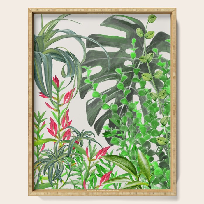 Watercolor Plants III Serving Tray Gallery Image 1