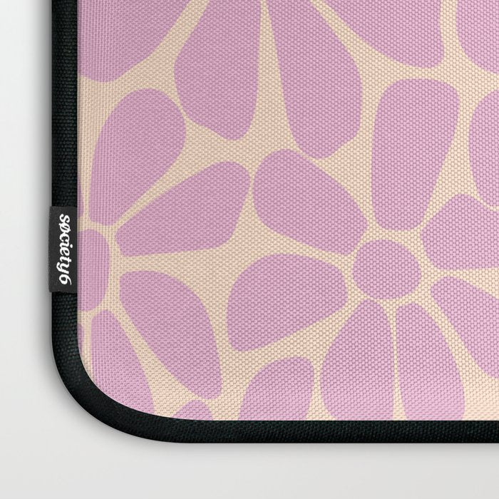 Retro Floral - Cream and Pink Laptop Sleeve Gallery Image 3