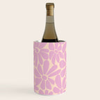 Retro Floral - Cream and Pink Wine Chiller Gallery Image 1