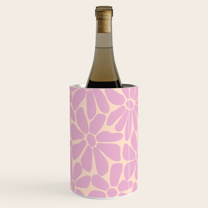 Retro Floral - Cream and Pink Wine Chiller Gallery Image 2