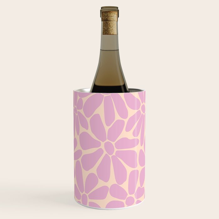 Retro Floral - Cream and Pink Wine Chiller Gallery Image 3