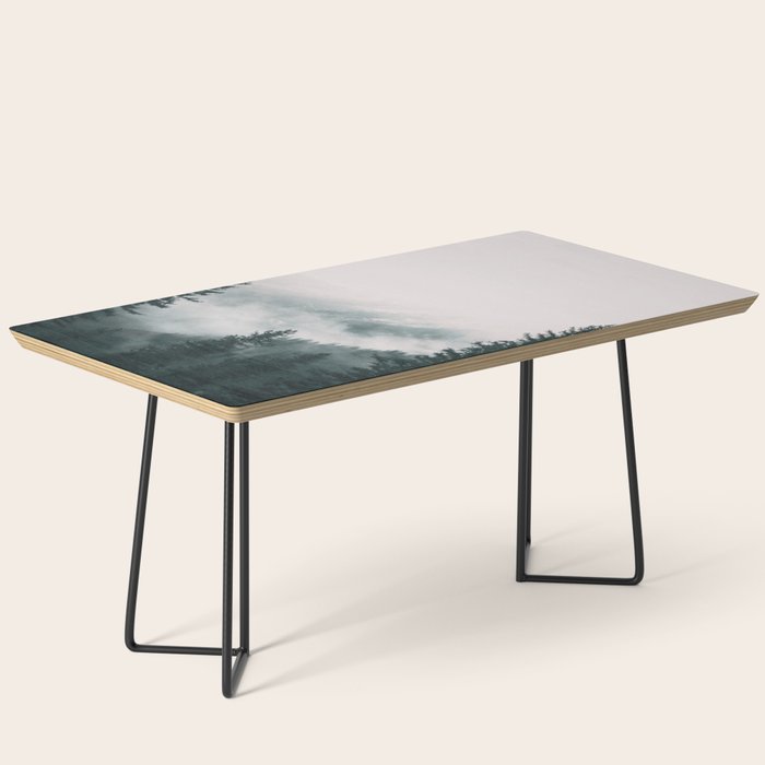 Forest mist beneath the mountain peaks Coffee Table Gallery Image 1