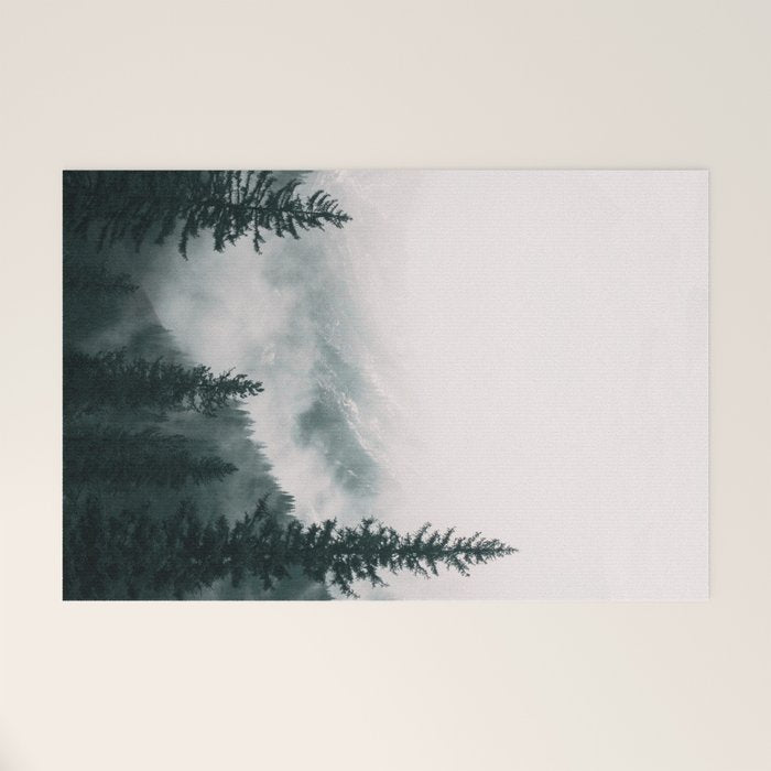 Forest mist beneath the mountain peaks Welcome Mat Gallery Image 1