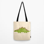 Rainbow colored dinosaur (stegosaurus) Tote Bag Gallery Image 2