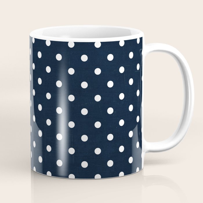 navy swiss dots Coffee Mug Gallery Image 1