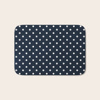 navy swiss dots Bath Mat Gallery Image 1