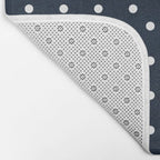 navy swiss dots Bath Mat Gallery Image 2
