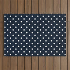 navy swiss dots Outdoor Rug Gallery Image 1
