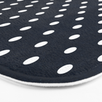 navy swiss dots Bath Mat Gallery Image 3