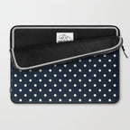 navy swiss dots Laptop Sleeve Gallery Image 2