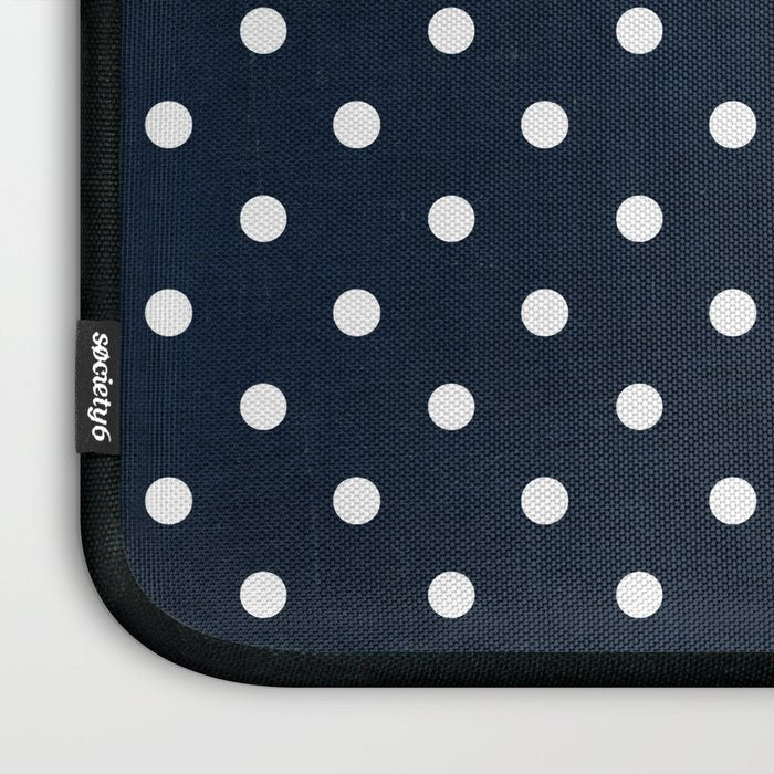 navy swiss dots Laptop Sleeve Gallery Image 3