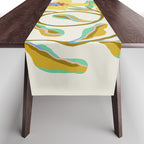 Modern abstract flowers dance Table Runner Gallery Image 1