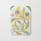 Modern abstract flowers dance Bath Mat Gallery Image 1