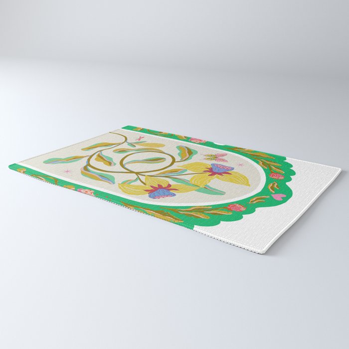 Modern abstract flowers dance Rug Gallery Image 3