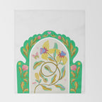 Modern abstract flowers dance Throw Blanket Gallery Image 2