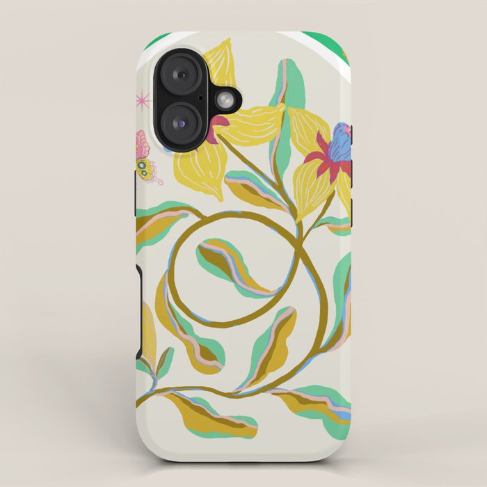 Modern abstract flowers dance iPhone Case Gallery Image 1