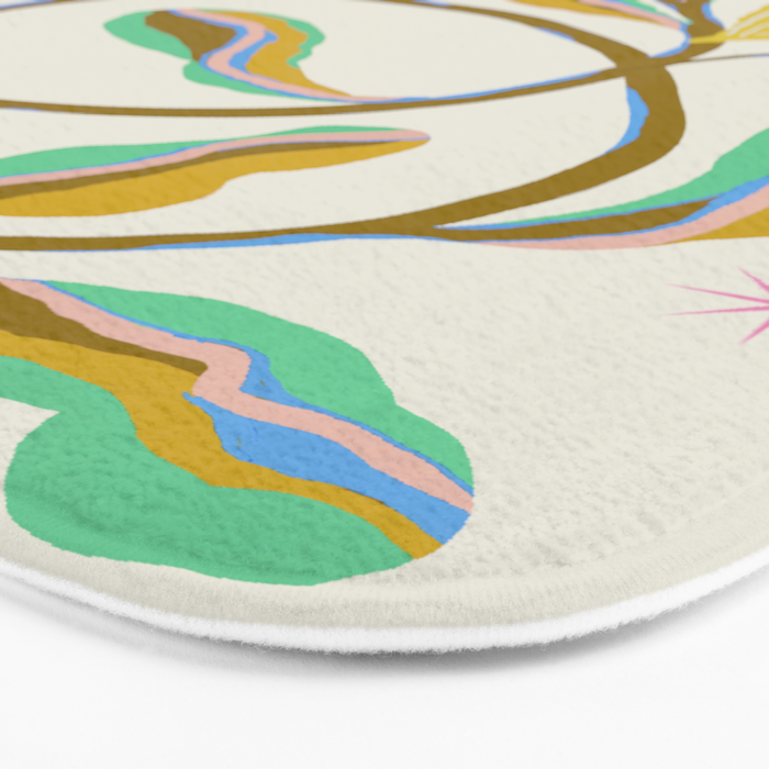 Modern abstract flowers dance Bath Mat Gallery Image 3