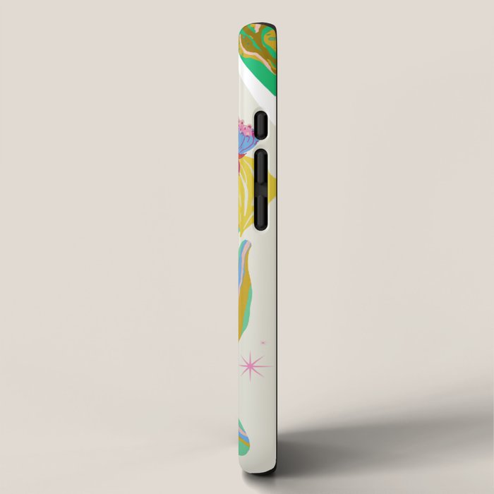 Modern abstract flowers dance iPhone Case Gallery Image 2