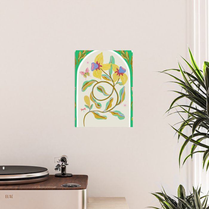 Modern abstract flowers dance Poster Gallery Image 2