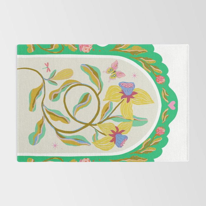 Modern abstract flowers dance Rug Gallery Image 2